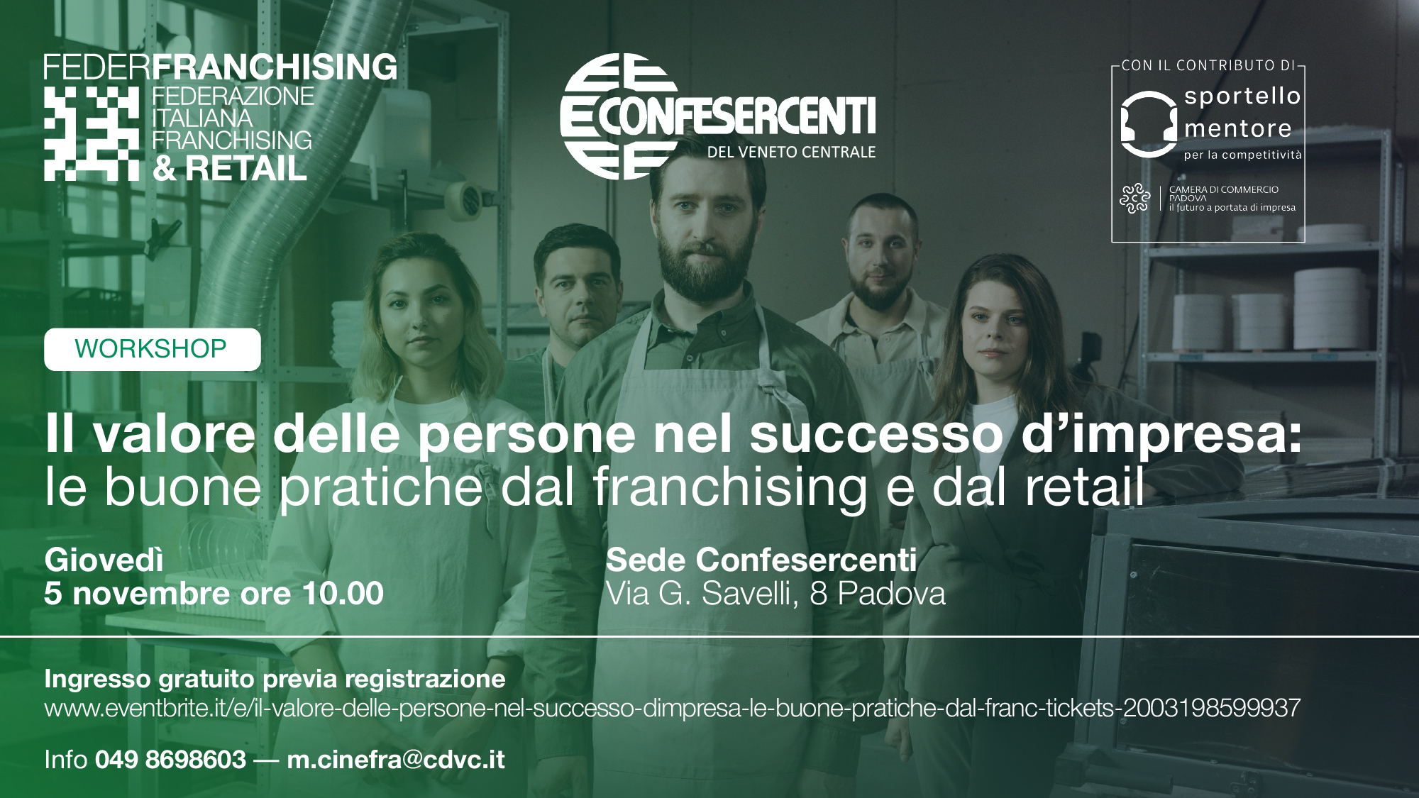 Save the date “Il valore delle persone nel successo d’impresa: le buone pratiche dal franchising e dal retail”